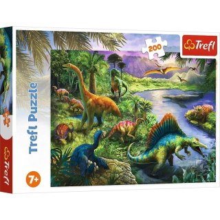 Puzzle 200 elementów drapieżne dinozaury