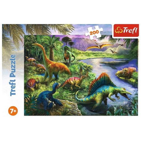 Puzzle 200 elementów drapieżne dinozaury