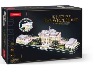 Puzzle 3d led biały dom