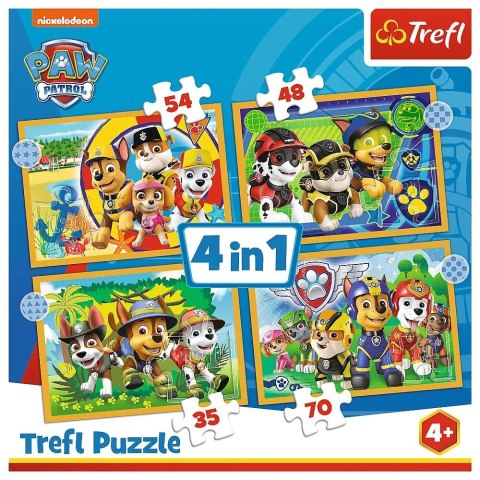 Puzzle 4w1 wakacyjny psi patrol