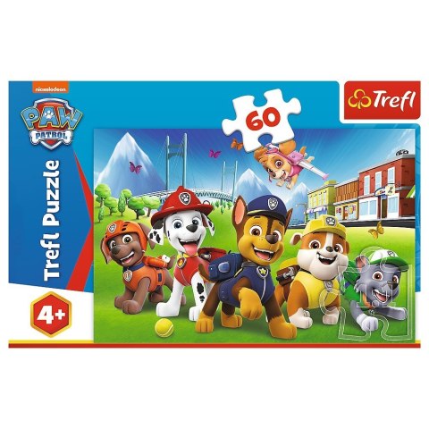 Puzzle 60 elementów na polanie psi patrol