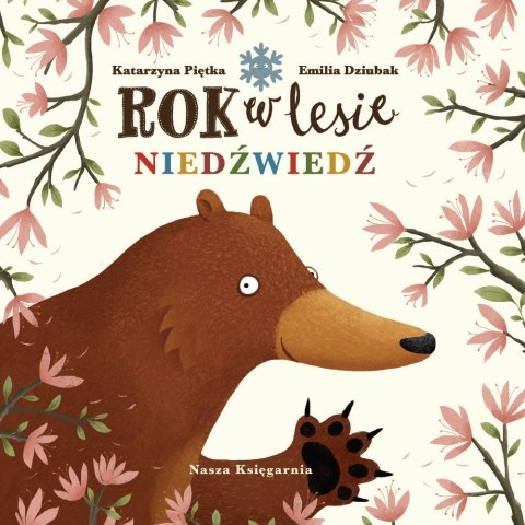 Książeczka rok w lesie. niedźwiedź