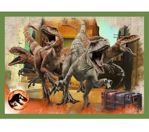 Puzzle 4w1 groźne dinozaury jurassic world