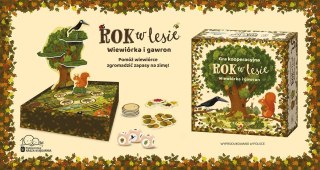 Gra wiewiórka i gawron. rok w lesie