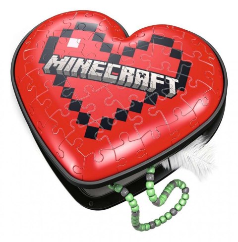 Puzzle 3d 54 elementy minecraft serce