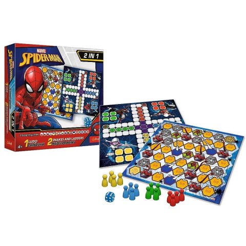 Gra 2w1 chińczyk / węże i drabiny, spider-man