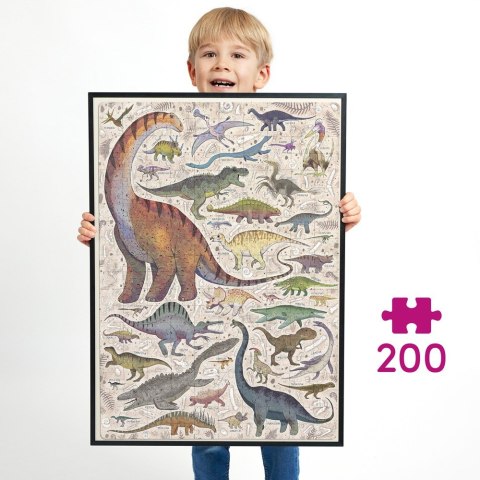 Puzzle 200 elementów puzzlove dinozaury