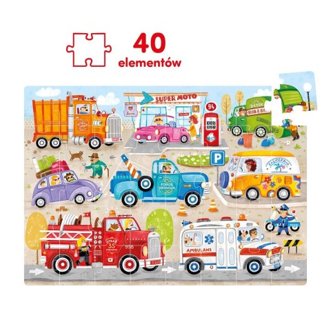 Puzzle 40 elementów moto puzzle auta