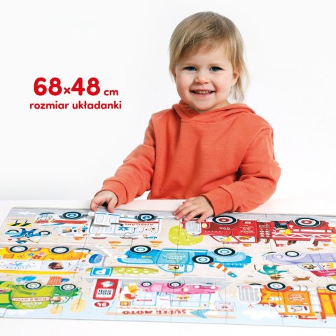 Puzzle 40 elementów moto puzzle auta