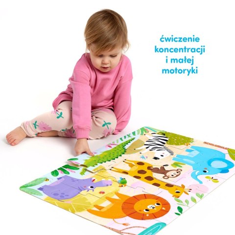 Układanka 24 elementy dzikie puzzle sawanna