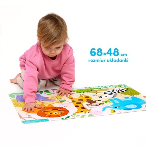 Układanka 24 elementy dzikie puzzle sawanna