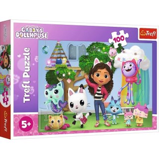 Puzzle 100 elementów koci domek gabi
