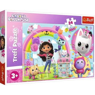 Puzzle 24 elementy maxi wesoła gabi koci domek gabi