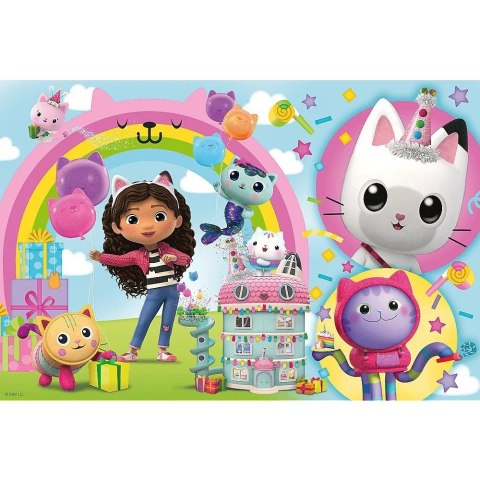 Puzzle 24 elementy maxi wesoła gabi koci domek gabi