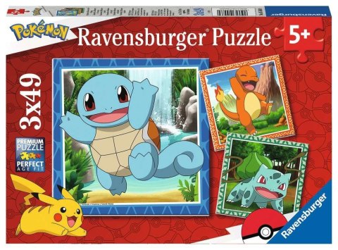 Puzzle 3x49 elementów pokemony