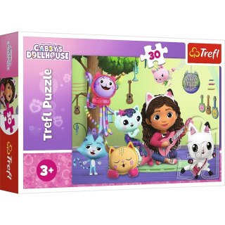 Puzzle 30 elementów gabi i jej uroczy domek, koci domek gabi
