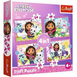 Puzzle 4w1 przygody gabi koci domek gabi
