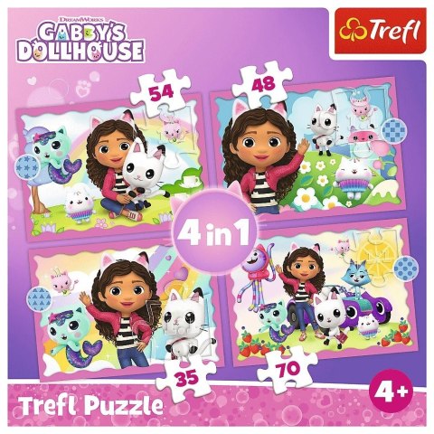 Puzzle 4w1 przygody gabi koci domek gabi