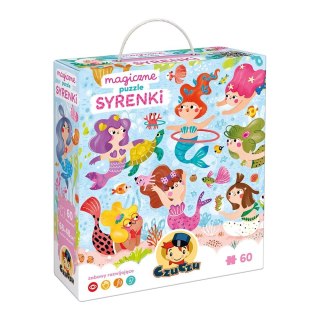 Puzzle 60 elementów magiczne puzzle - syrenki