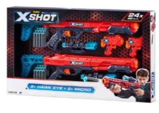 Zestaw wyrzutni x-shot excel double hawk eye & double micro combo