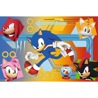 Puzzle 60 elementów sonic w akcji