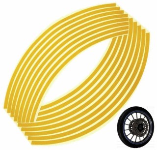 AG555D Naklejki odblaskowe na koła yellow