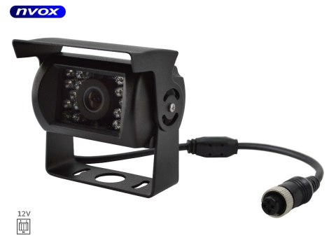 Samochodowa kamera cofania 4pin cmos w metalowej obudowie 12v