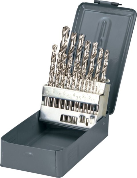 Wiertła do metalu hss din338 szlif. szt.19(1-10mm) proline