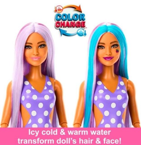 Lalka barbie pop reveal owocowy sok, fioletowa