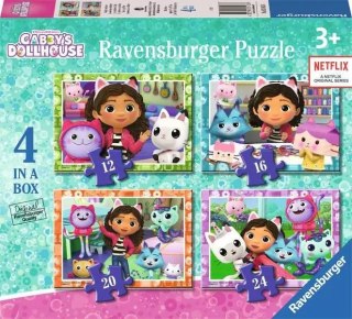 Puzzle 4w1 koci domek gabi 12/16/20/24 elementy