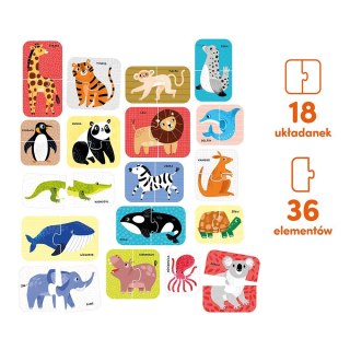 Puzzle do pary - dzikie zwierzęta