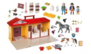 Zestaw z figurkami country 71393 nowa przenośna stajnia