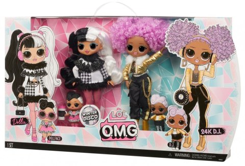 Zestaw lalek l.o.l. surprise winter disco omg dollie & 24k dj