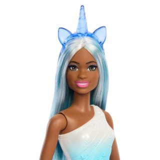 Lalka barbie jednorożec, niebieski strój