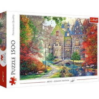 Puzzle 1500 elementów jesienny dworek