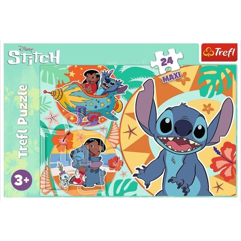 Puzzle 24 elementy maxi wesoły dzień lilo i stitch