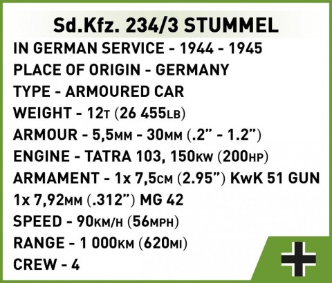 Klocki historical collection sd.kfz. 234/3 stummel