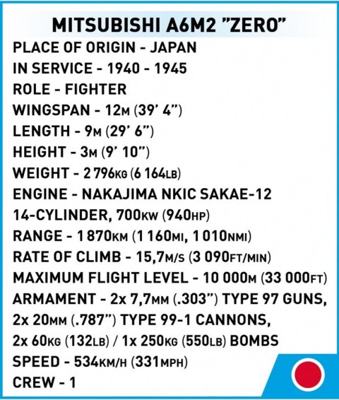 Klocki mitsubishi a6m2 zero