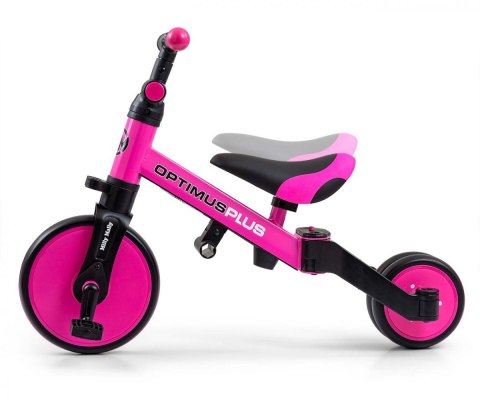 Rowerek ride on - bike 4w1 optimus plus pink