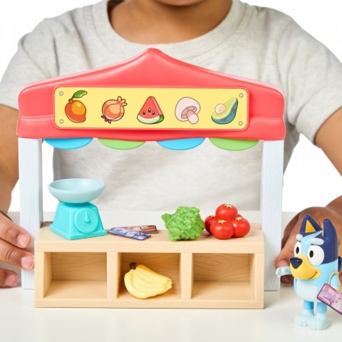 Zestaw figurek mini bluey sklep spożywczy