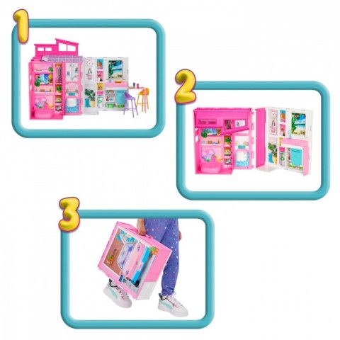 Domek dla lalek barbie przytulny domek z wyposażeniem