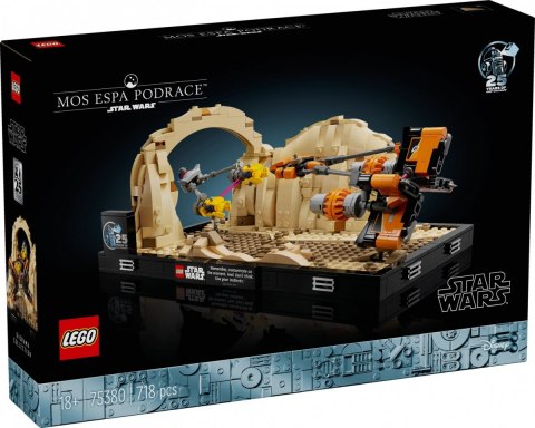 Klocki star wars 75380 diorama: wyścig ścigaczy w mos espa