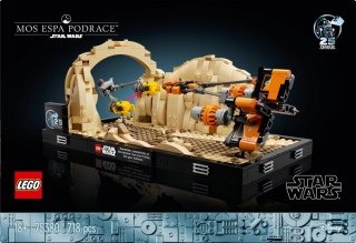 Klocki star wars 75380 diorama: wyścig ścigaczy w mos espa