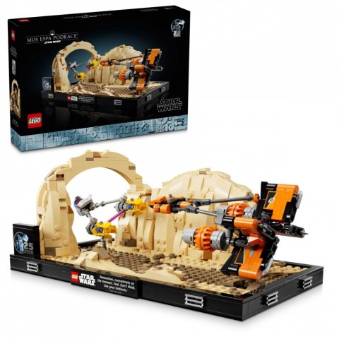 Klocki star wars 75380 diorama: wyścig ścigaczy w mos espa
