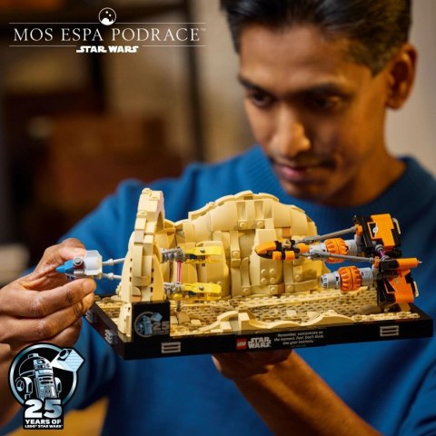 Klocki star wars 75380 diorama: wyścig ścigaczy w mos espa