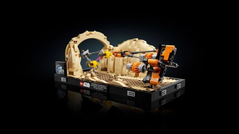Klocki star wars 75380 diorama: wyścig ścigaczy w mos espa