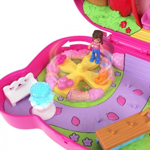Zestaw figurek polly pocket truskawkowy miś zestaw kompaktowy