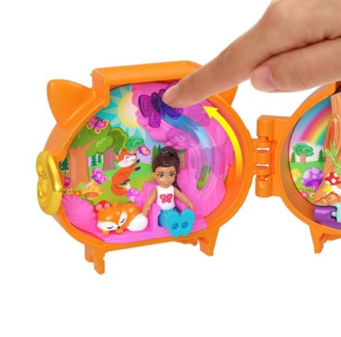 Zestaw z figurkami polly pocket lalka + szop