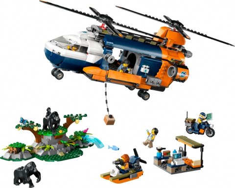 Klocki city 60437 helikopter badaczy dżungli w bazie
