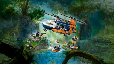 Klocki city 60437 helikopter badaczy dżungli w bazie